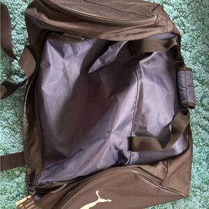 Puma Men's Black Duffel Bag with Black Interior